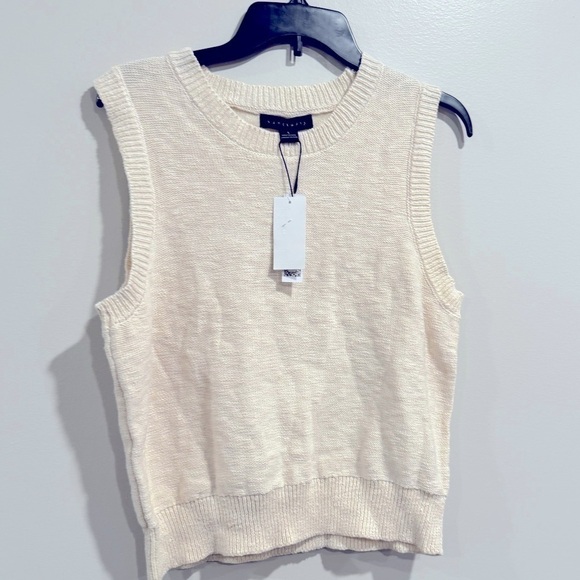Sanctuary Women's Chill Out Cotton Sweater Vest - Brulee size L - Picture 8 of 12
